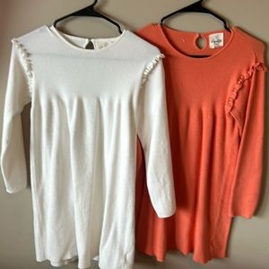 White and orange dress